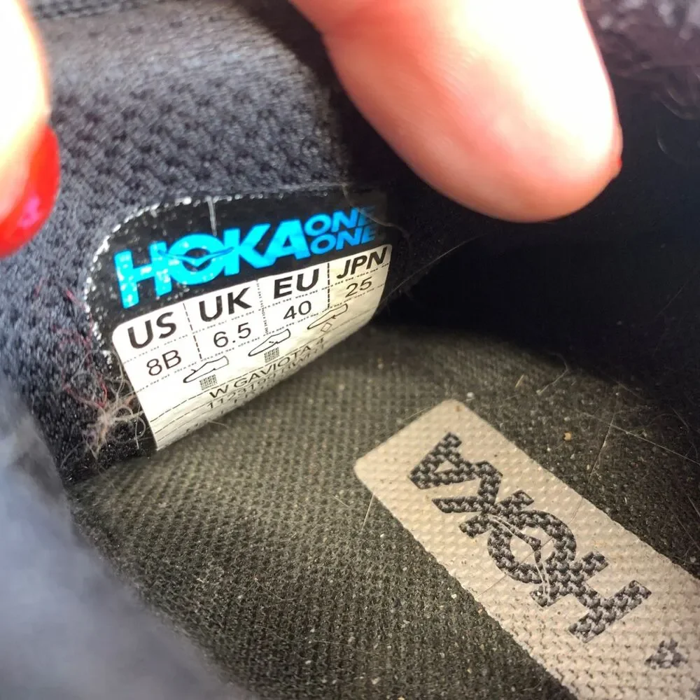 Hoka One One Shoes Gaviota 4‎ Women's Size 8B Black White Athletic Sneaker